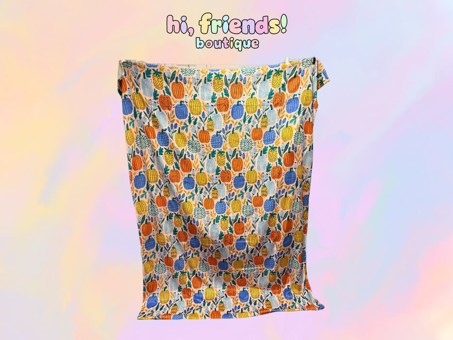 Colorful Pumpkins Throw Blanket