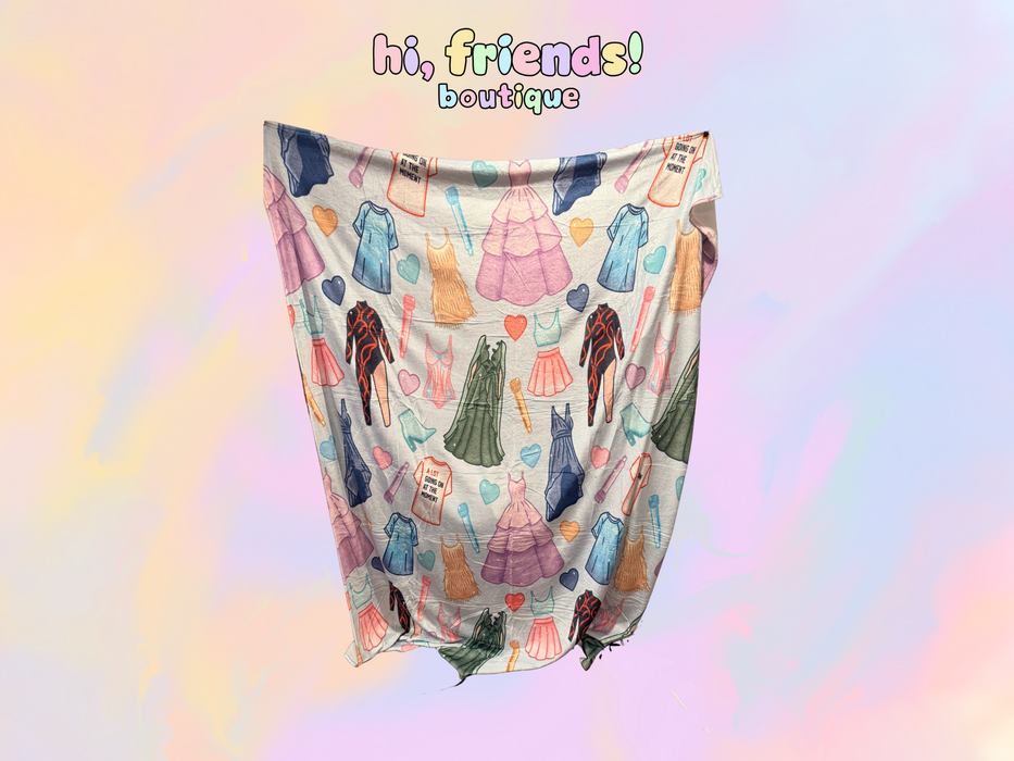 Eras Outfits Throw Blanket